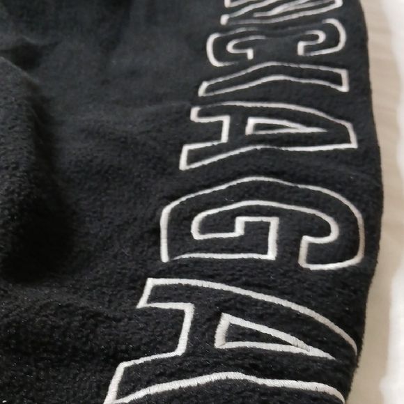 Balenciaga Black Fleece Zip Front Jacket with Sleeve Logo - Picture 2 of 4